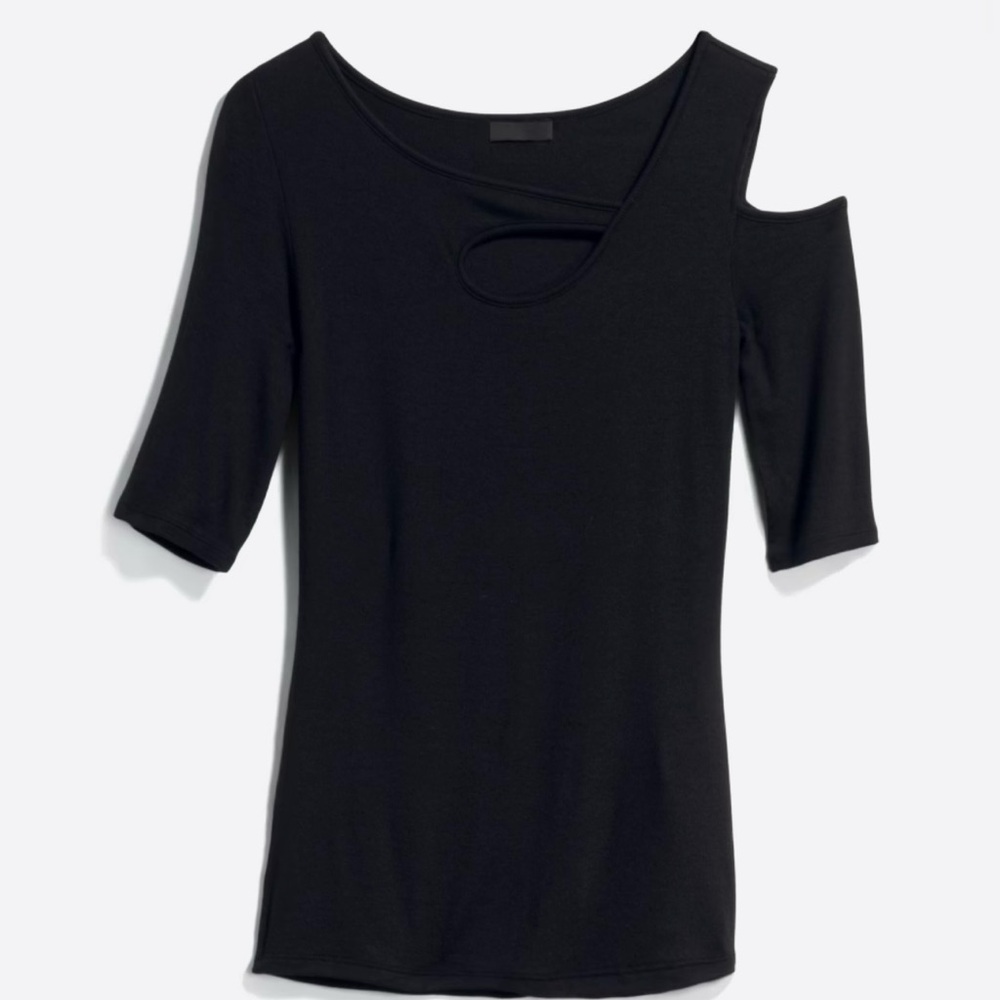 Goldray Asymmetrical Cold Shoulder Top size 1X - Picture 2 of 2